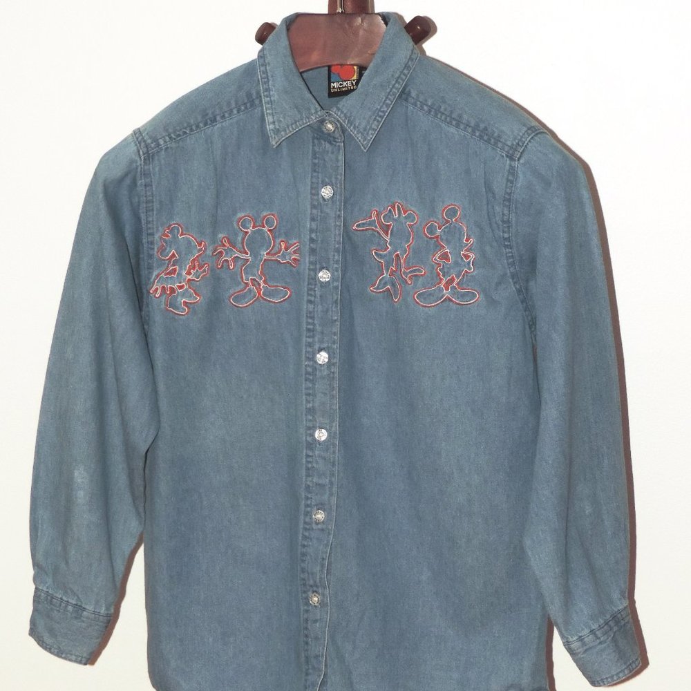 Disney Mickey Unlimited denim shirt blouse